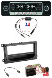 Dietz MP3 DAB Bluetooth USB Autoradio für Ford C-Max Focus Galaxy ab 2007 Ablage