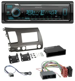 Kenwood Bluetooth MP3 DAB USB Autoradio für Honda Civic Hybrid FD3 06-10 anthraz