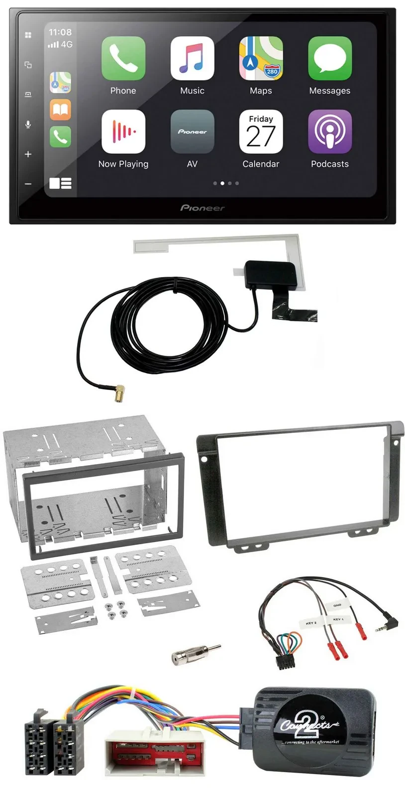 Автомагнитола для Land Rover Freelander (с 2004 г.) Pioneer 2DIN Bluetooth DAB USB