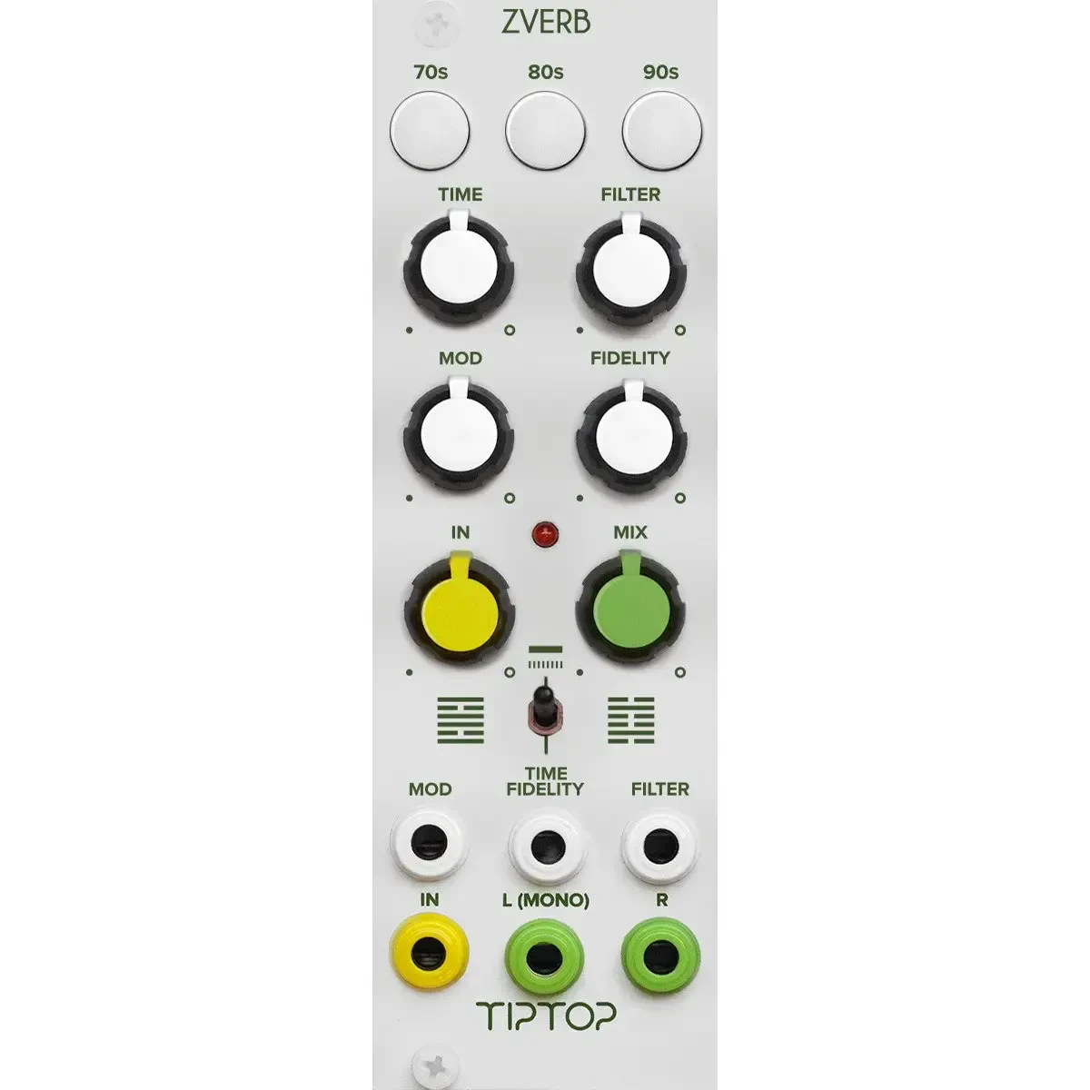 Модульный студийный синтезатор Tiptop Audio ZVERB The Reverbs Collection Eurorack Module, White