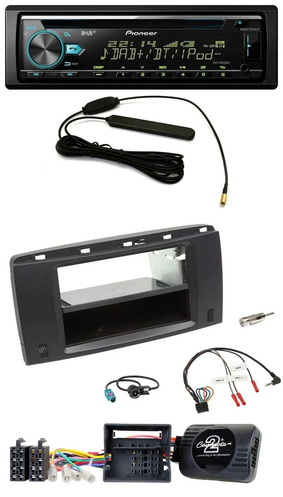 Автомагнитола для Mercedes R-Klasse W251 2006–2012 Pioneer CD/MP3 DAB USB с поддержкой управления на руле
