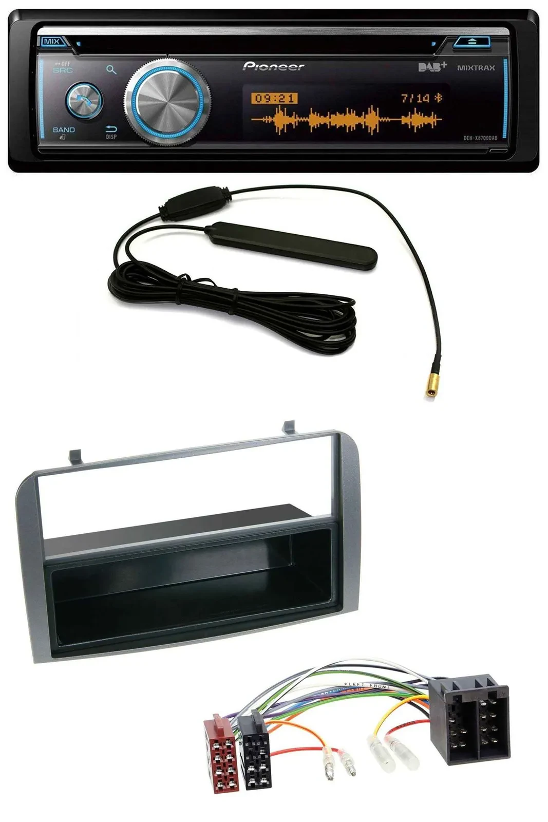 Автомагнитола для Alfa Romeo 147/GT Pioneer CD/USB/Bluetooth/DAB/MP3 антрацит