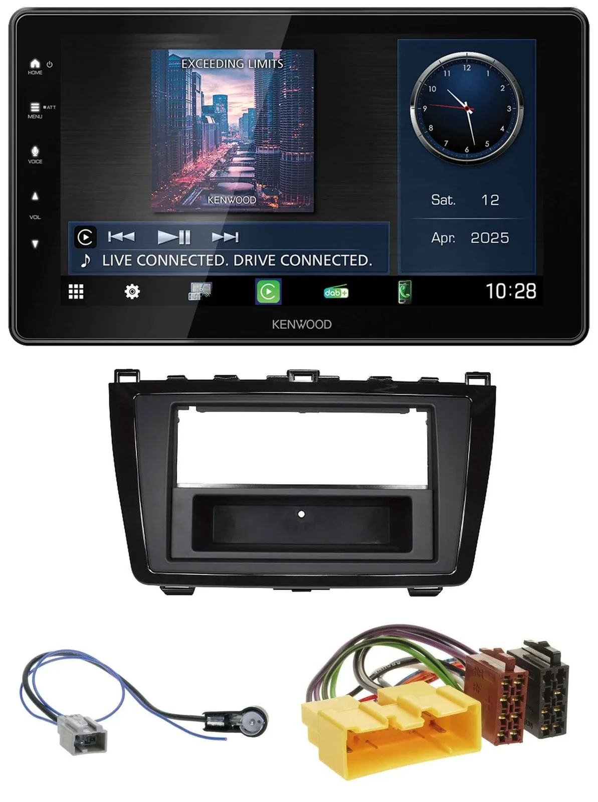 Kenwood MP3 Bluetooth USB DAB Autoradio für Mazda 6 (08-12) - glänzend