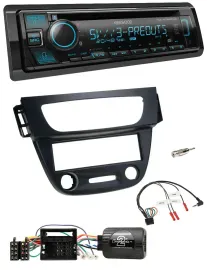 Kenwood Bluetooth USB CD Lenkrad DAB Autoradio für Renault Megane III 09-12 schw
