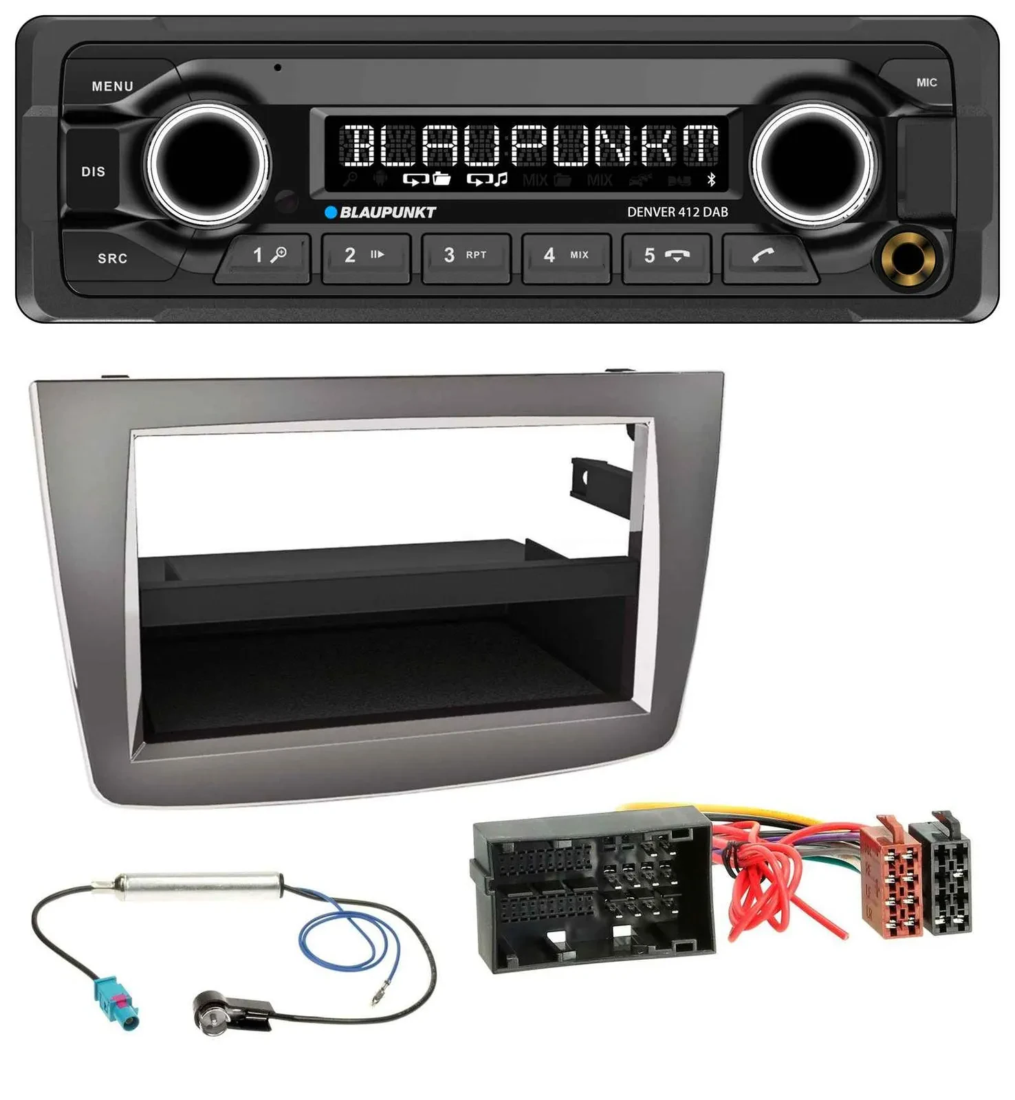 Blaupunkt Bluetooth DAB MP3 USB Autoradio für Alfa Romeo Mito ab 14 955 silber