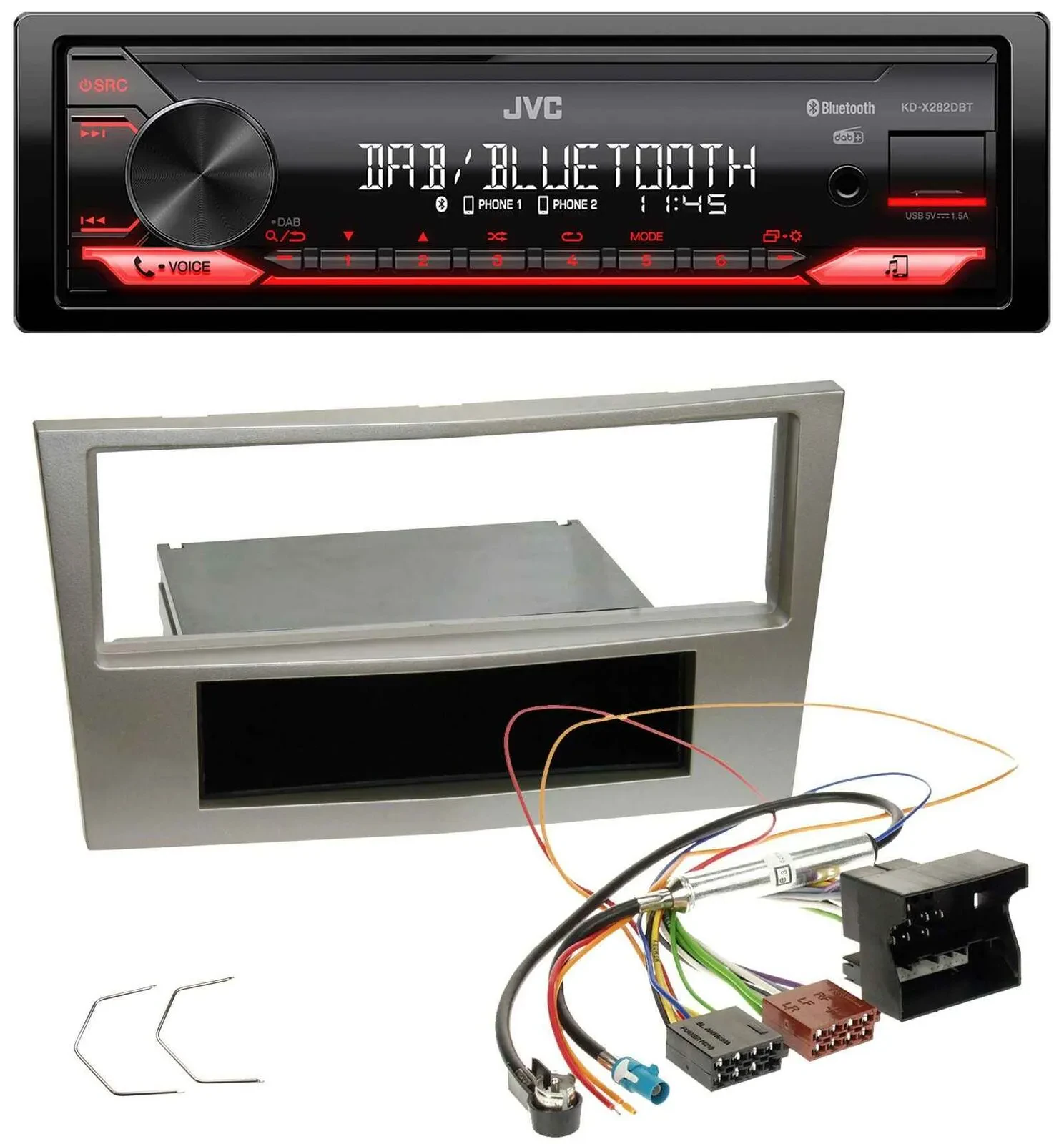 Автомагнитола JVC Bluetooth USB DAB MP3 для Opel Zafira B / Astra H / Corsa D (с 2005)