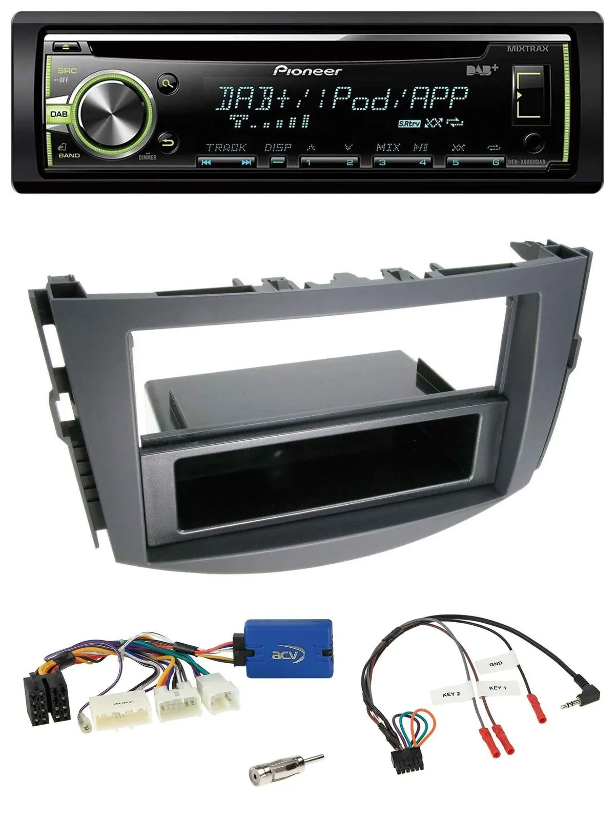 Автомагнитола для Toyota RAV4 (2011–2013) Pioneer DAB, CD, USB, MP3, поддержка кнопок на руле