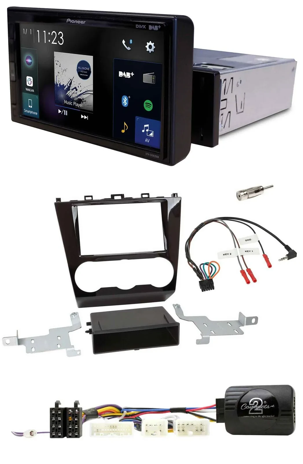 Pioneer DAB Lenkrad Bluetooth USB Autoradio für Subaru Forester ab 2015