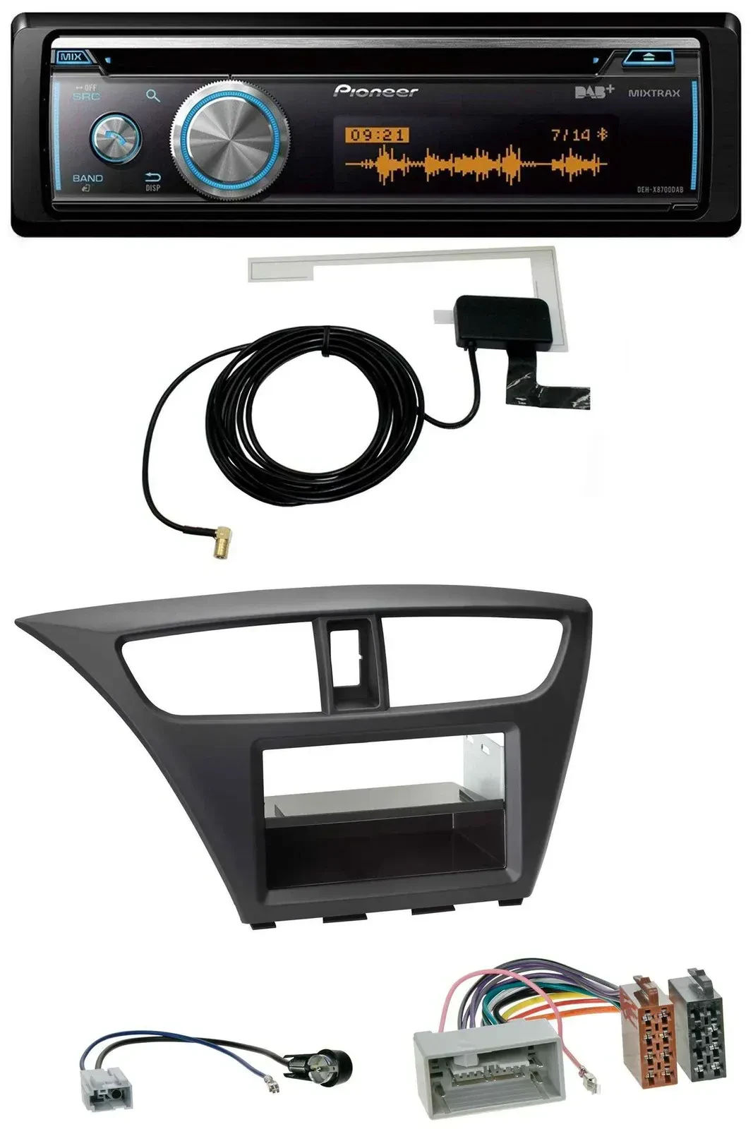 Автомагнитола для Honda Civic (с 2012) Pioneer Bluetooth DAB MP3 USB CD