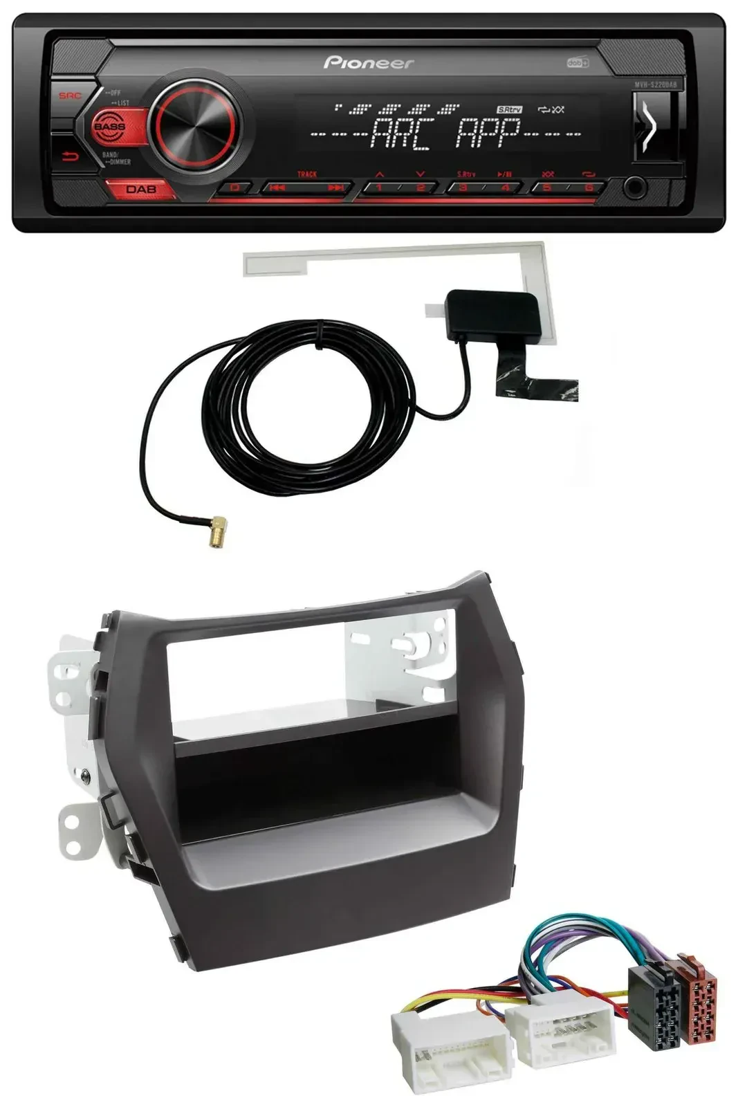 Автомагнитола для Hyundai Santa Fe (с 2012) Pioneer 1DIN, USB, DAB, MP3, AUX