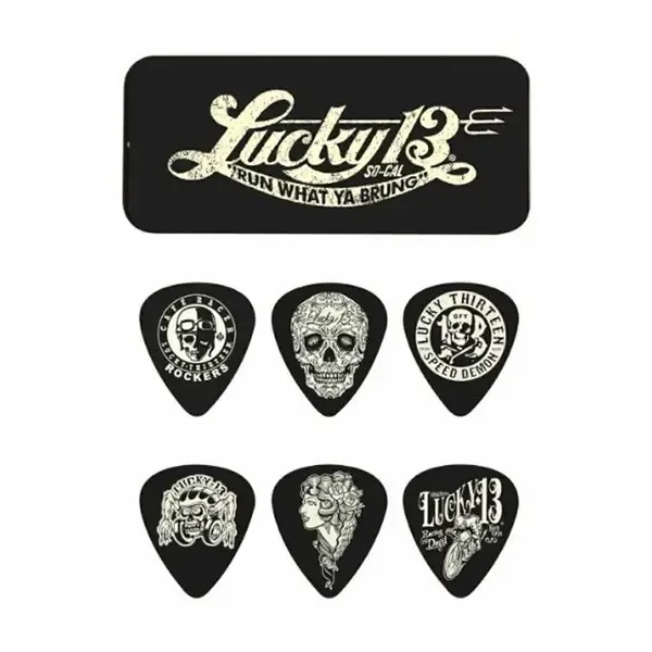 Медиаторы Dunlop L13CT. 73  Lucky 13, 6 штук, 0.73 мм