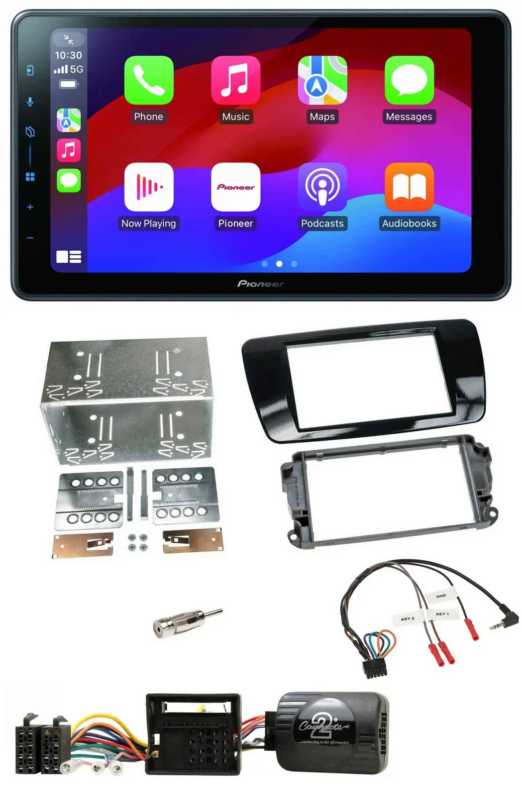 Pioneer Bluetooth 2DIN USB Lenkrad DAB Autoradio für Seat Ibiza ab 08 Klavierlac