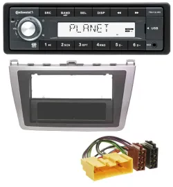 Continental USB MP3 AUX 1DIN Autoradio für Mazda 6 (08-12) silber schwarz