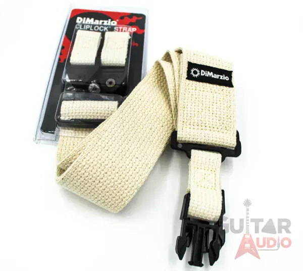 DiMarzio ClipLock Quick Release 2" Guitar Strap - NATURAL COTTON, DD2200CN