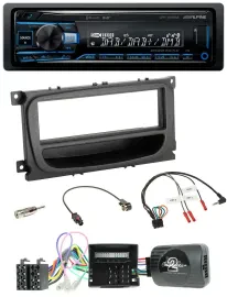 Alpine USB Bluetooth DAB Lenkrad Autoradio für Ford C-Max Focus Can 07-10 Galaxy