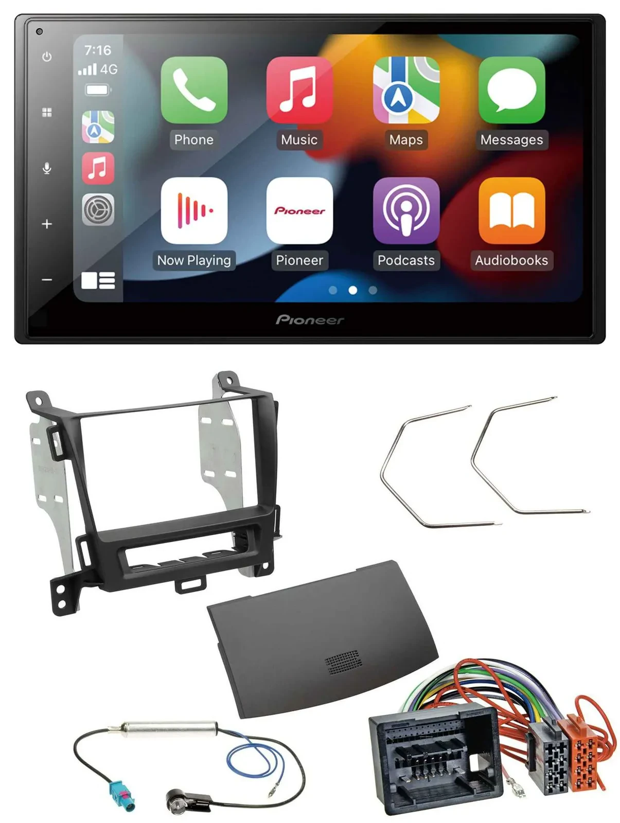 Pioneer DAB Bluetooth 2DIN USB MP3 Autoradio für Opel Zafira ab 12 jet black