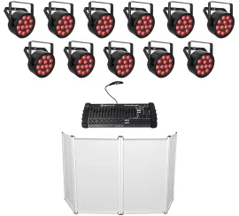 Светодиодный прибор Chauvet DJ SlimPAR Q12 ILS RGBA D-Fi USB DMX с аксессуарами (10 штук)