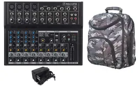 Аналоговый микшер Mackie Mix12FX 12-Channel с эффектами, с кейсом CAMOPACK