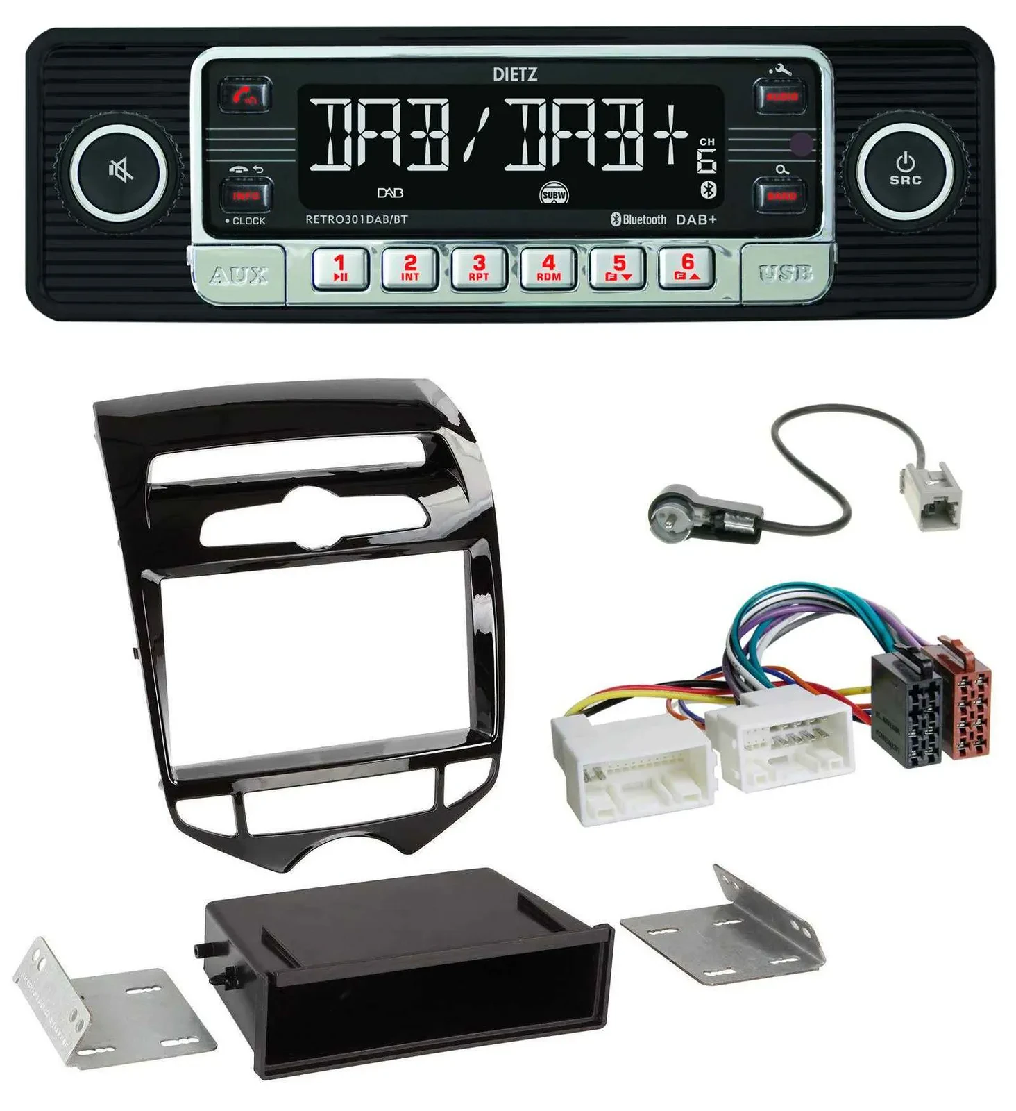 Dietz USB DAB MP3 Bluetooth Autoradio für Hyundai ix20 ab 10 autom. Klima