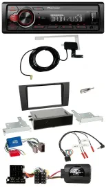 Pioneer 1DIN MP3 DAB USB Lenkrad Autoradio für Audi A4 B5 1999-2001 Aktivsystem