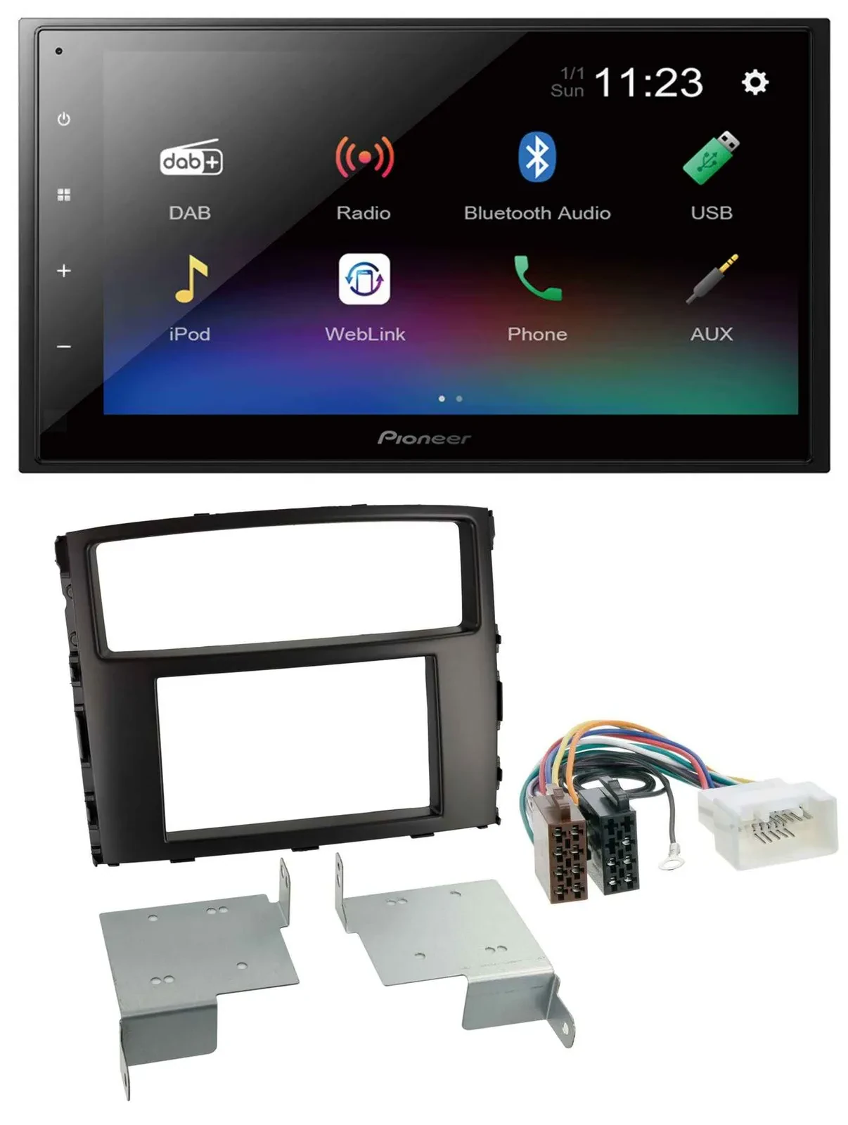 Автомагнитола для Mitsubishi Pajero/Shogun (с 2014) Pioneer 2DIN, Bluetooth, USB, DAB, MP3