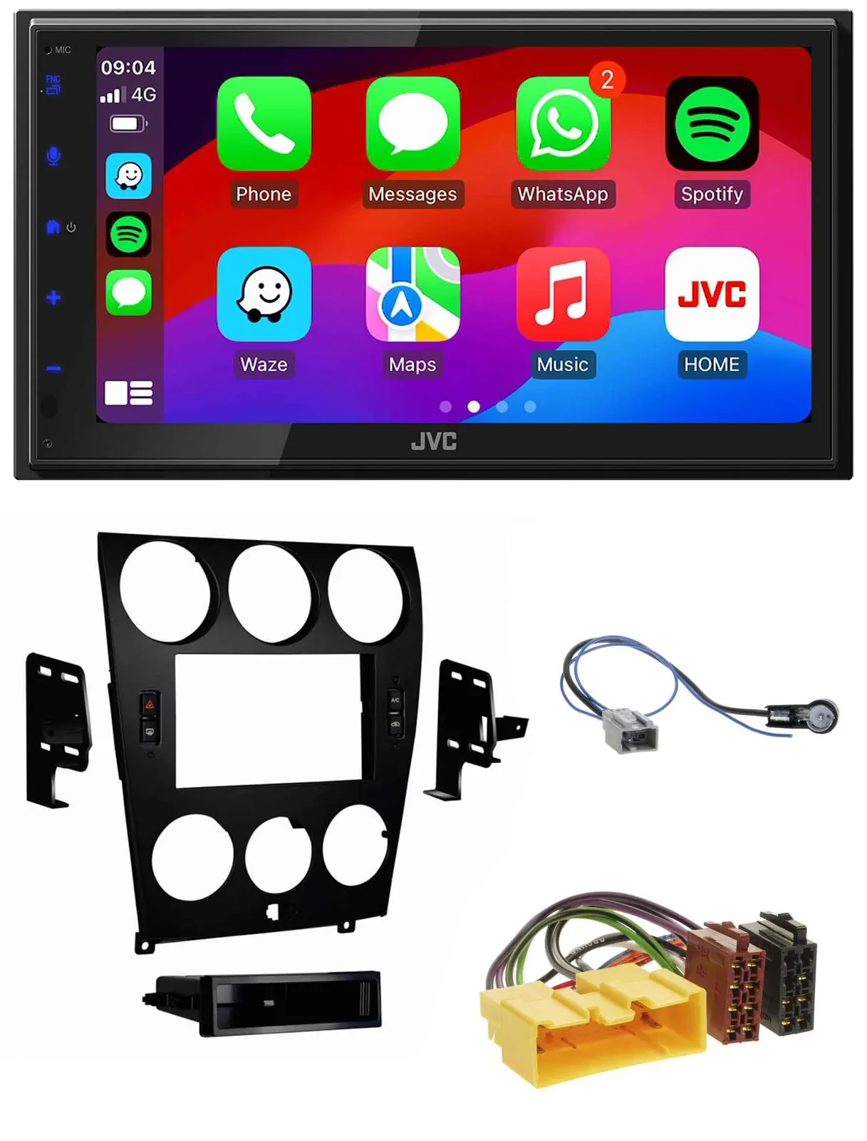 JVC Bluetooth USB MP3 2DIN DAB Autoradio für Mazda 6 (2006-2008)