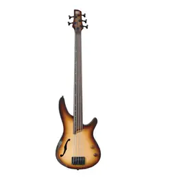 Полуакустическая бас-гитара Ibanez Bass Workshop SRH505F Natural Browned Burst Flat