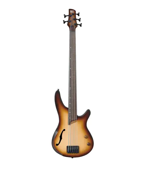 Полуакустическая бас-гитара Ibanez Bass Workshop SRH505F Natural Browned Burst Flat