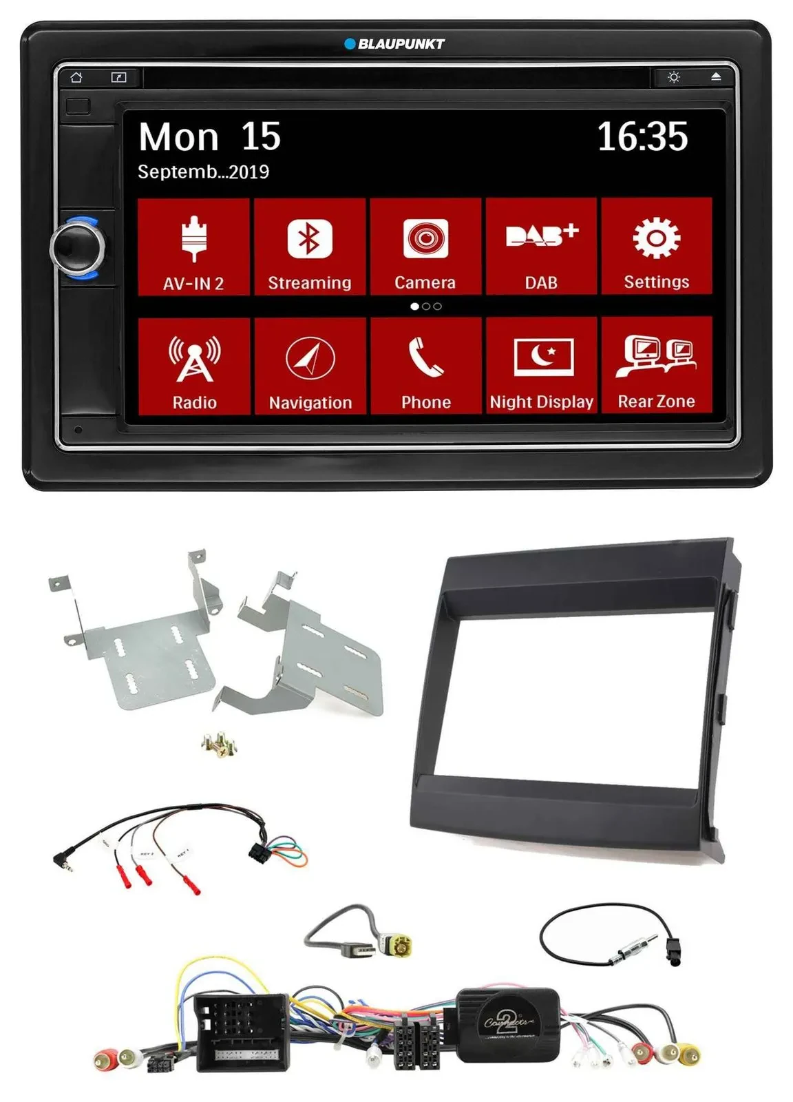 Blaupunkt Lenkrad DAB TMC 2DIN USB Bluetooth Navigation für Porsche Cayenne 2011