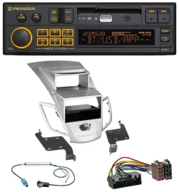 Pioneer DAB MP3 USB Bluetooth Autoradio für Ford Fiesta Display 10-17 silber