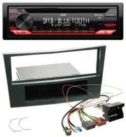 Автомагнитола JVC CD DAB USB Bluetooth MP3 для Opel Corsa D (с 2005) черный (Stealth)