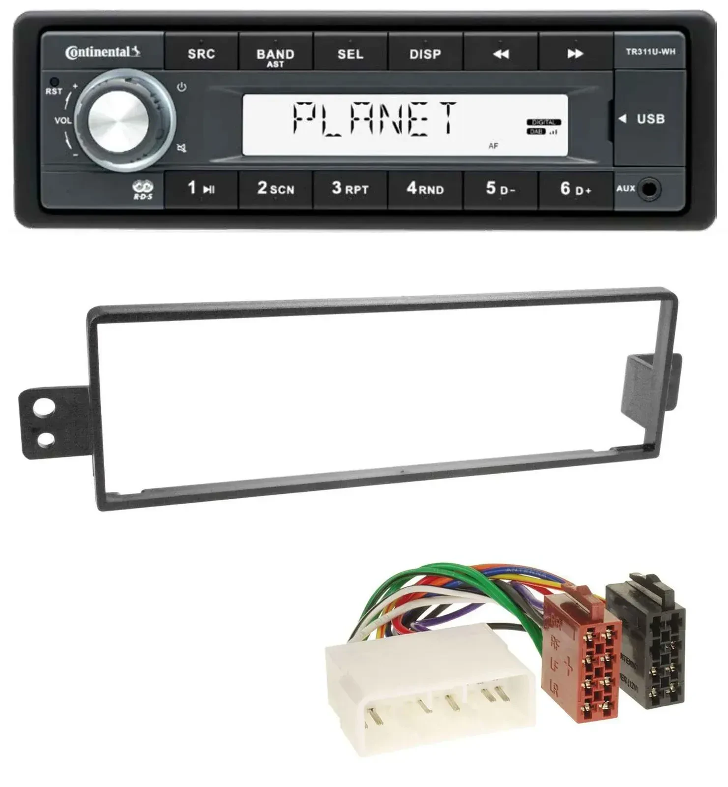 Continental USB MP3 AUX 1DIN Autoradio für SsangYong Rexton