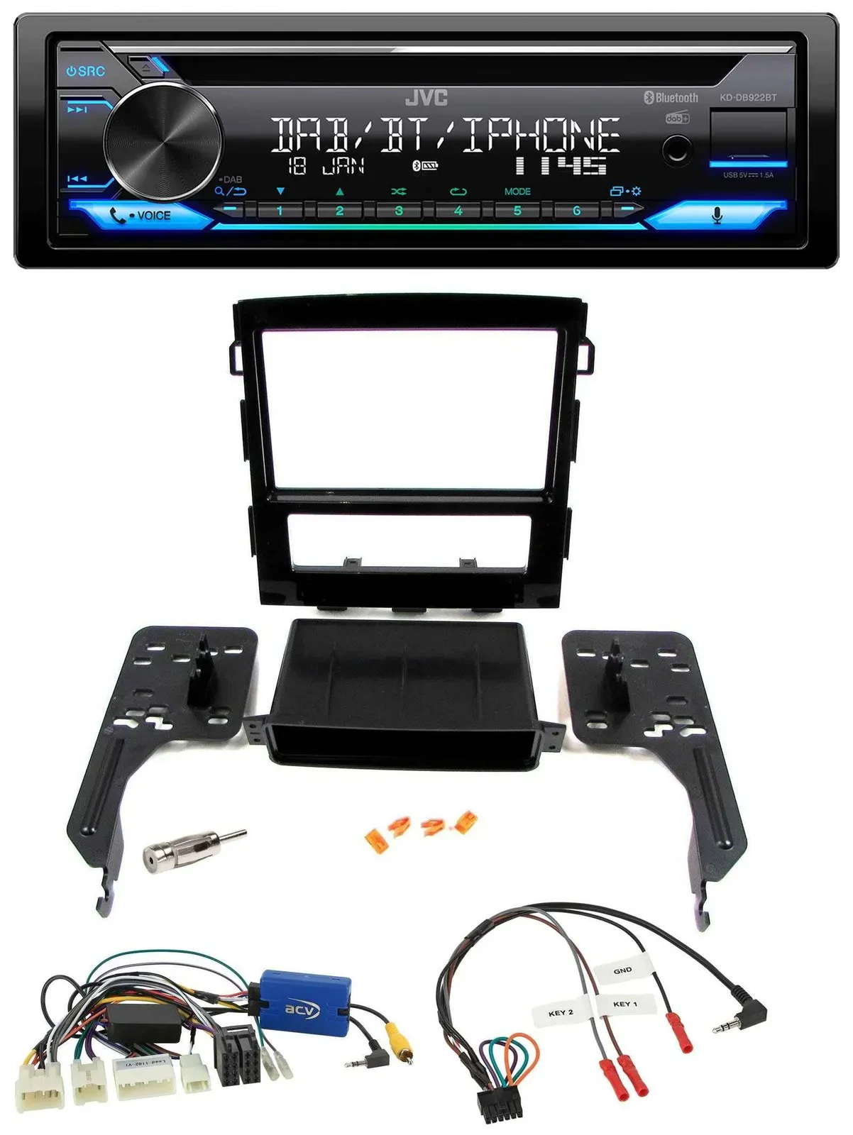 Автомагнитола для Subaru Impreza JVC Bluetooth, USB, DAB, CD (с 2018)