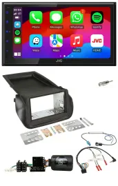 JVC Bluetooth 2DIN Lenkrad DAB USB Autoradio für Citroen Nemo Peugeot Bipper