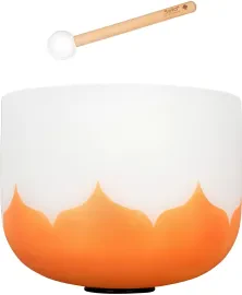 SELA SECLU13D Crystal Singing Bowl Lotus D 432Hz