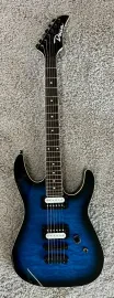 Dean MDX Electric Guitar, Quilt Maple, Trans Blue Burst Finish, Model MDX QM TBB