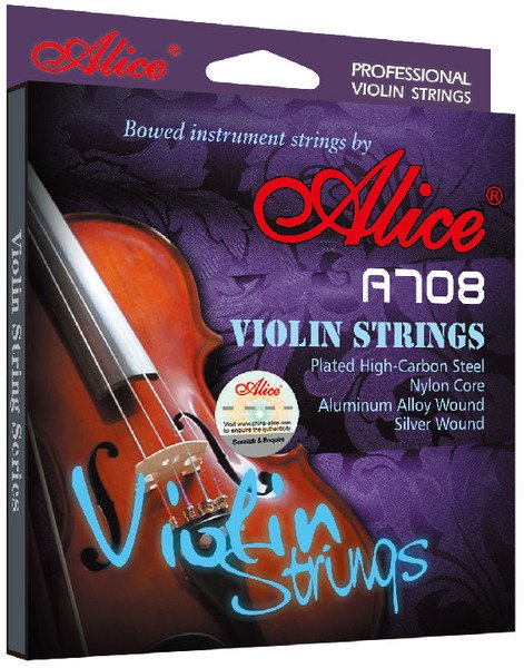 Комплект струн для скрипки Alice A708  (коробка 12 наб.)