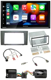 Kenwood DAB USB Bluetooth 2DIN Lenkrad Autoradio für Ford Mondeo 2003-2007 schwa