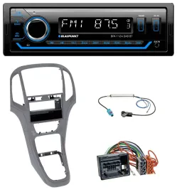 Blaupunkt Bluetooth USB DAB MP3 Autoradio für Opel Astra J ab 2009 Titan grau