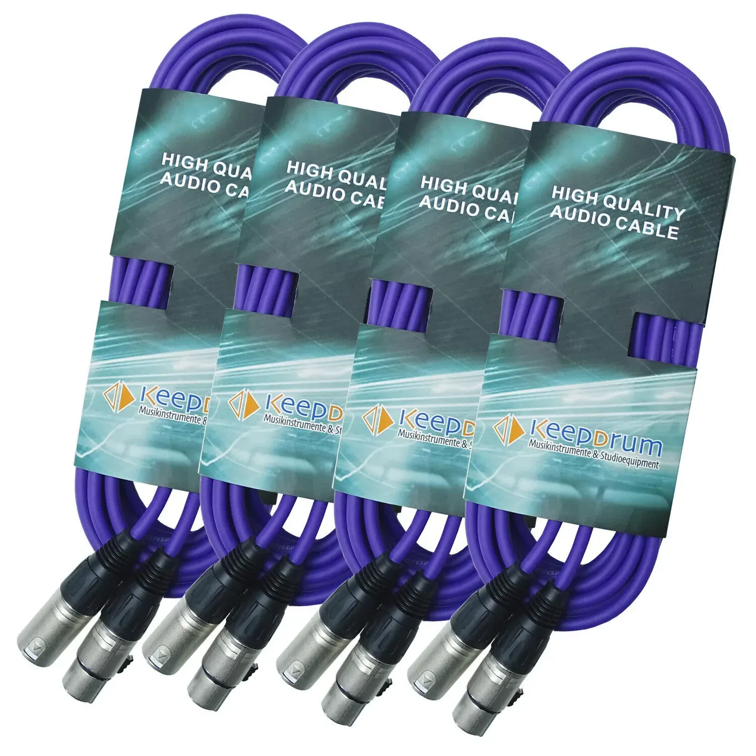 Микрофонный кабель keepdrum MC-001XX Purple 10 м (4 штуки)