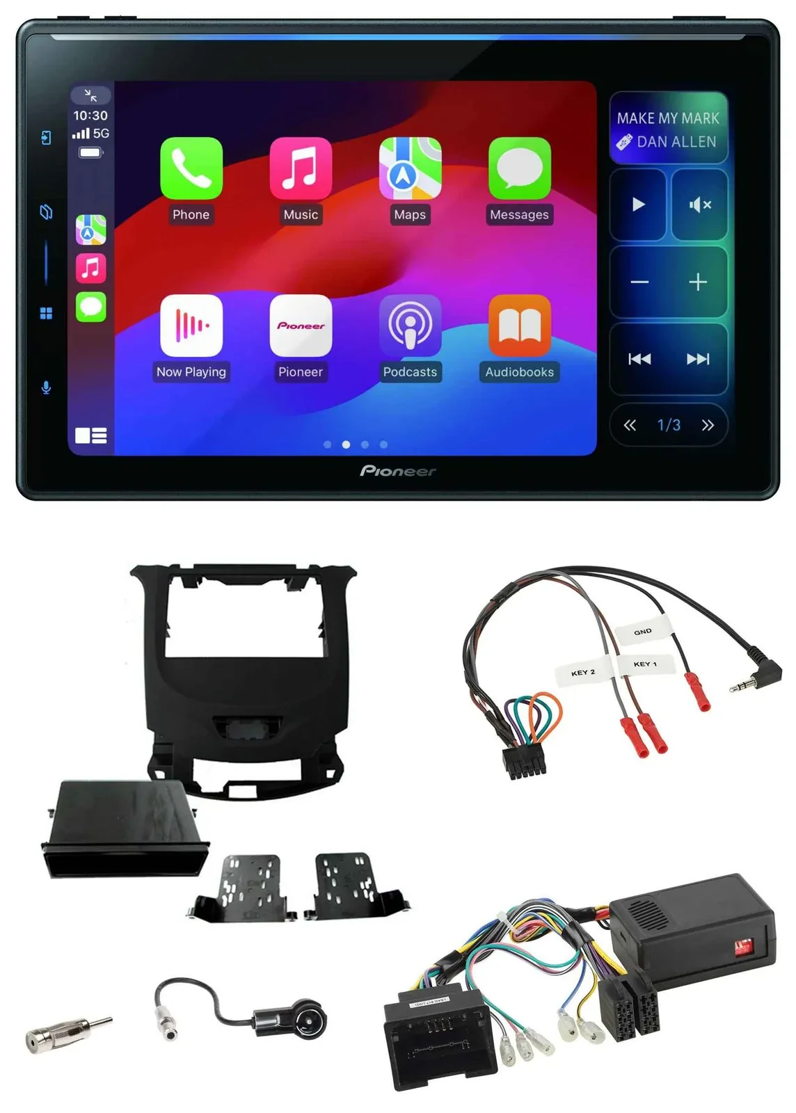 Pioneer Bluetooth DAB Lenkrad USB Autoradio für Chevrolet Cruze ab 2016 klavier