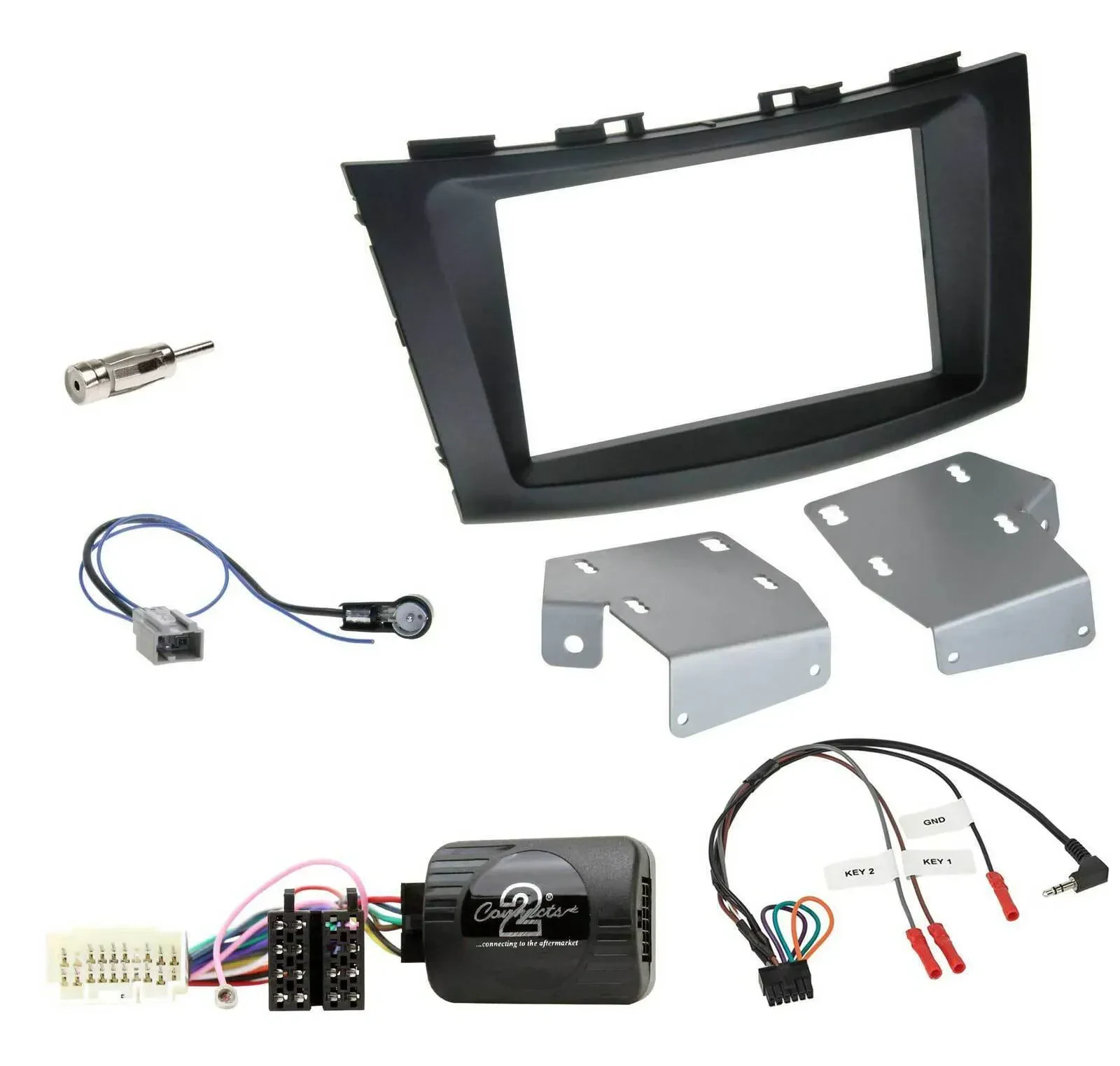 Einbauset Lenkradadapter Doppel DIN Autoradio für Suzuki Swift ab 2011