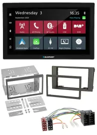 Blaupunkt DAB Bluetooth USB MP3 2DIN Autoradio für Iveco Daily 06-14 dunkelgrau