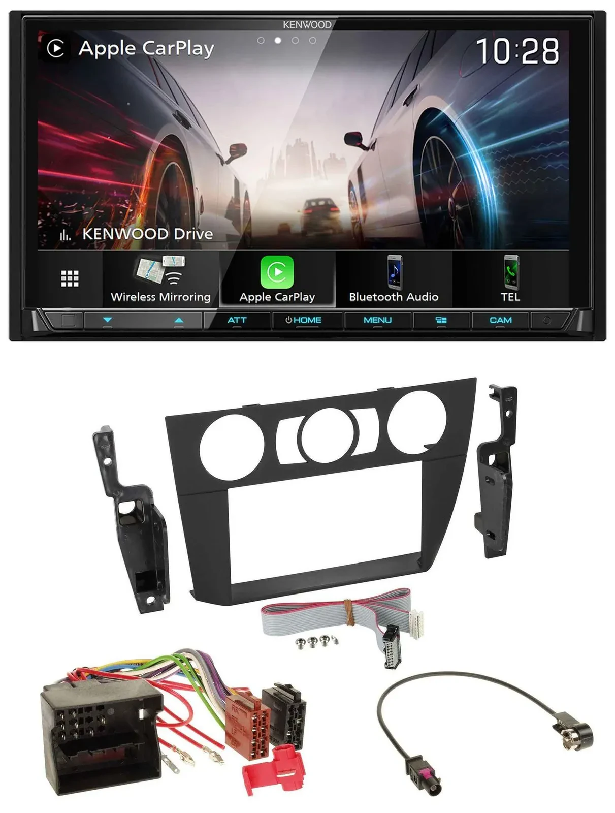 Kenwood MP3 2DIN USB DAB Bluetooth Autoradio für BMW 3-er E90/E91/E92/E93 2005-2