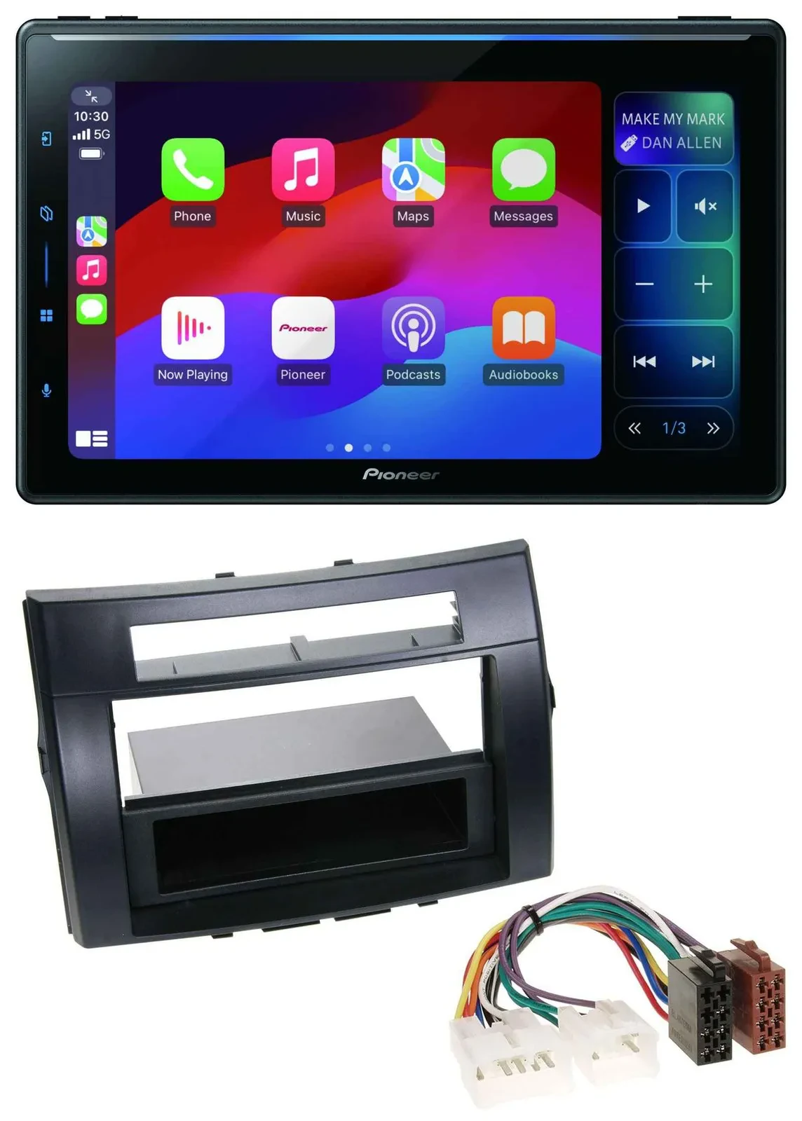 Pioneer Bluetooth DAB MP3 USB Autoradio für Toyota Corolla Verso 04-09 schwarz