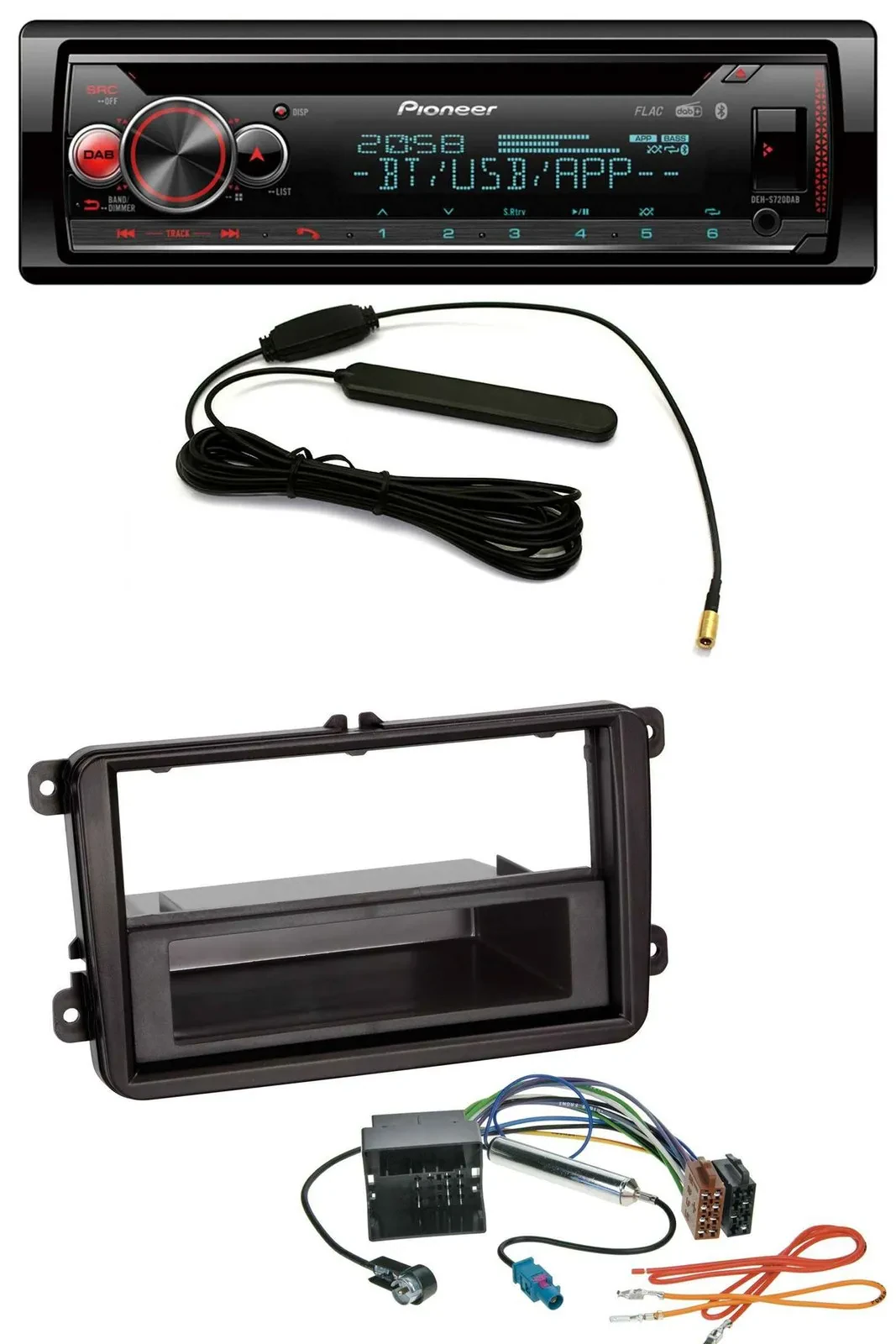 Автомагнитола Pioneer CD, Bluetooth, USB, DAB, MP3 для VW Sharan (с 2010) и Tiguan (с 2007)