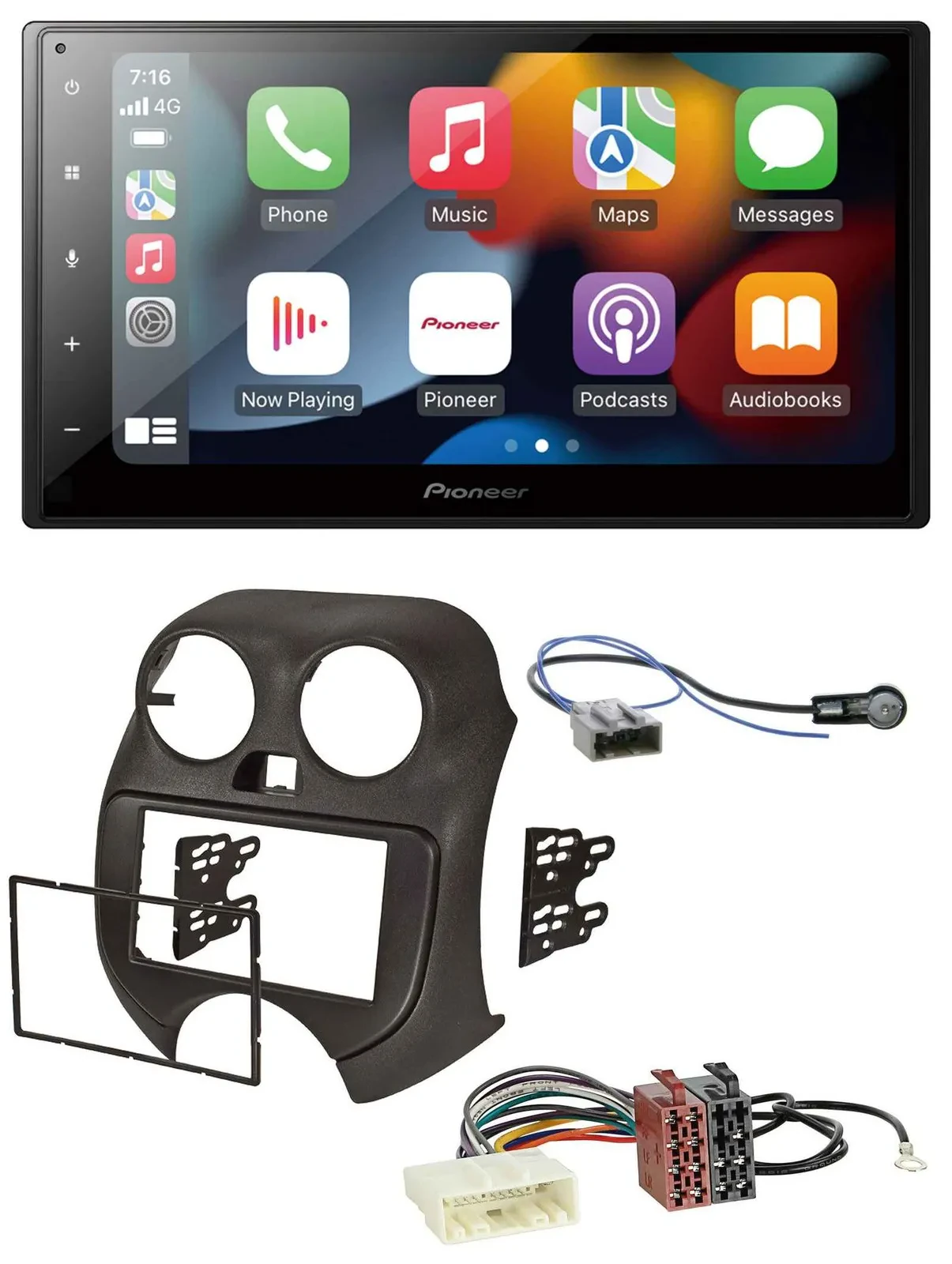 Pioneer DAB Bluetooth 2DIN USB MP3 Autoradio für Nissan Micra (10-13)