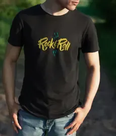 Футболка Popmerch MWXXL139 "Yellow Rock & Roll" белая, мужская, размер XXL