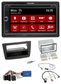 Автомагнитола для Alfa Romeo Mito Blaupunkt 2DIN, навигация, Bluetooth, DAB, USB, TMC, поддержка кнопок на руле, ISO