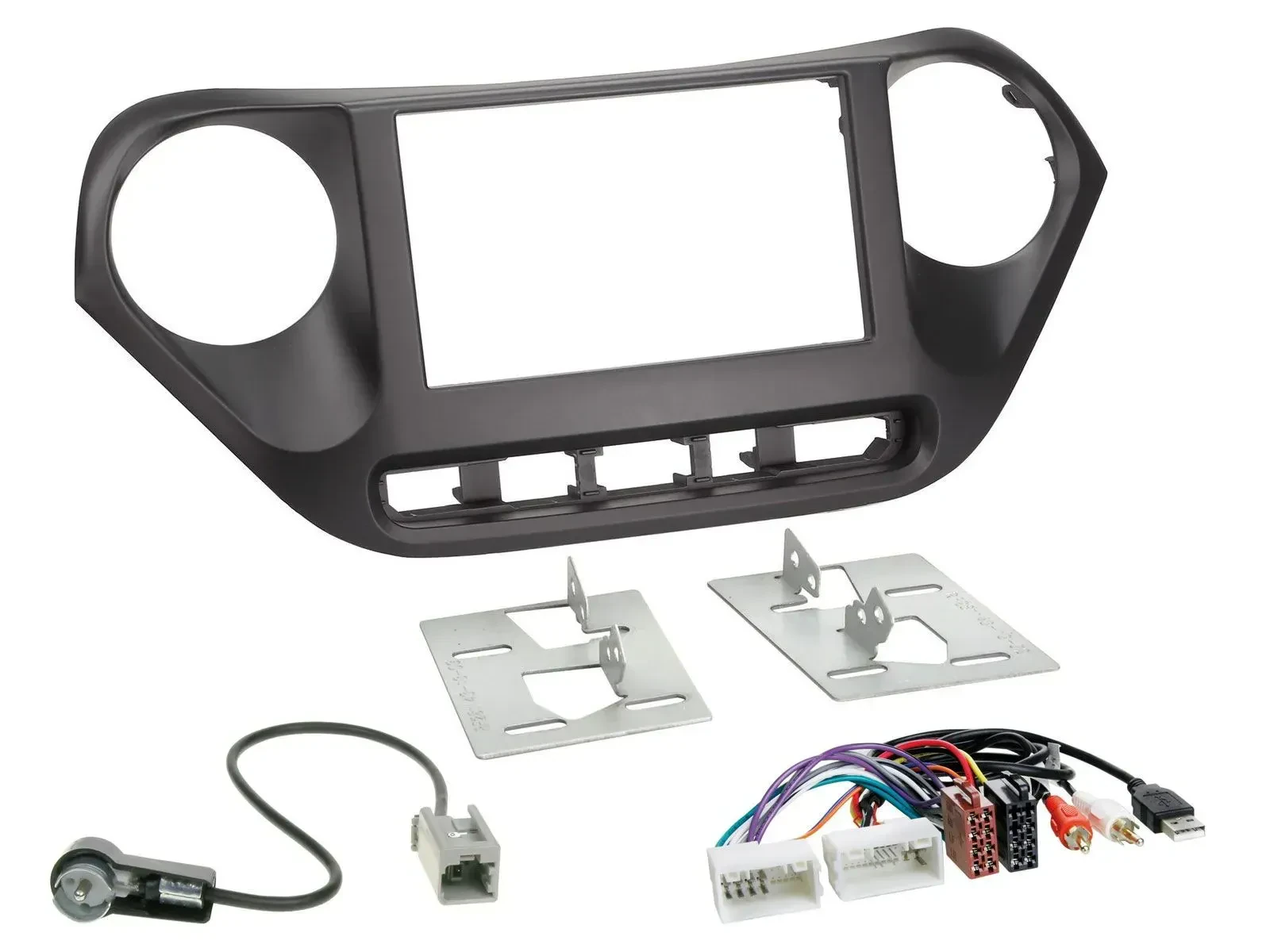 Einbauset Doppel DIN Autoradio für Hyundai i10 ab 2013 AUX USB